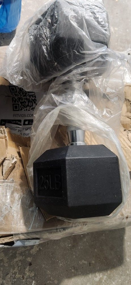 DUMBBELLS 25LBS PAIR NEW