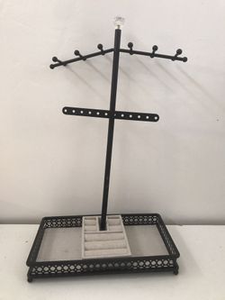 Black jewelry stand