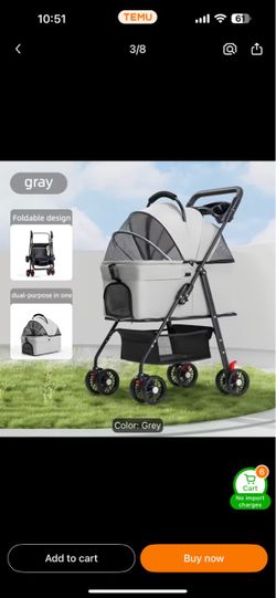 Dog cat stroller