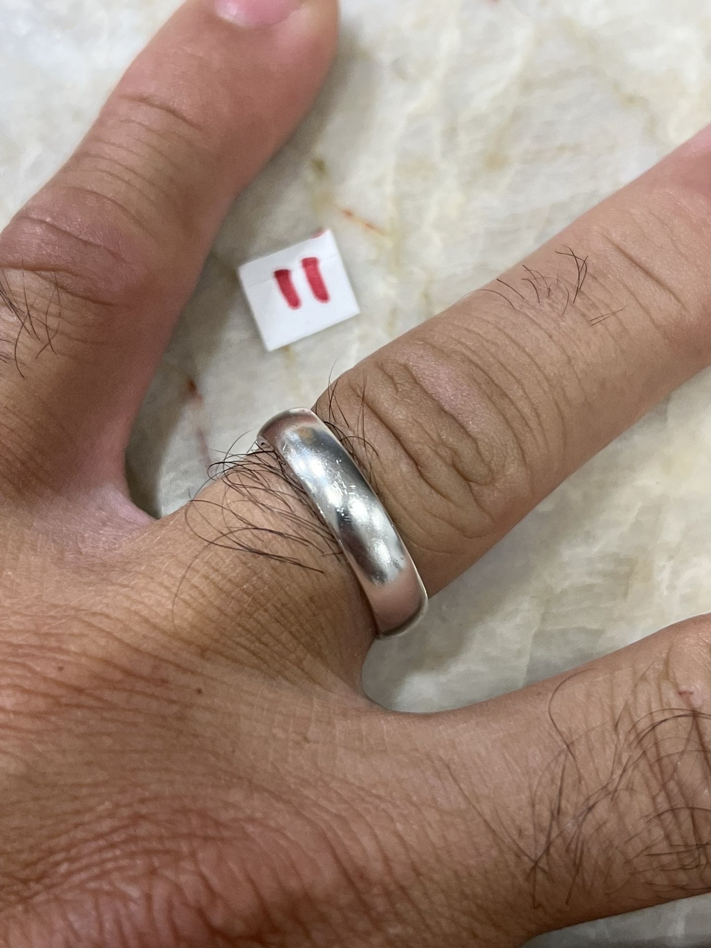 925 Sterling Silver Wedding Band Size 11