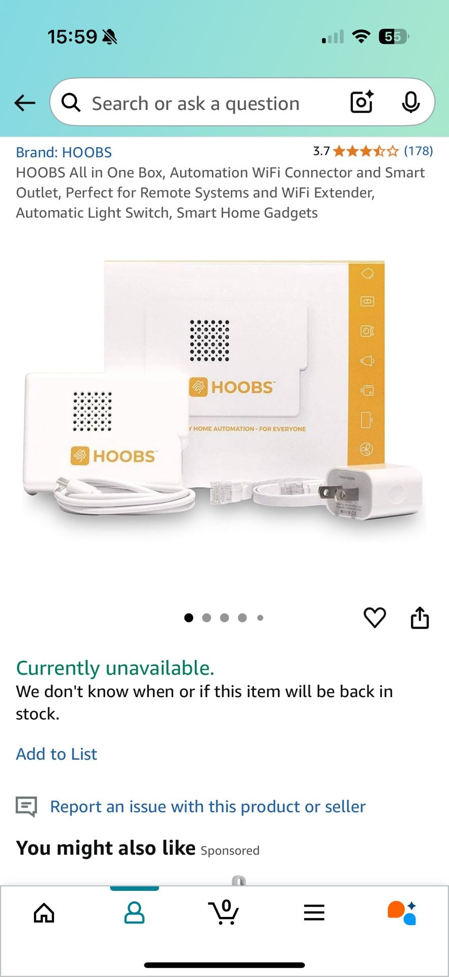 HOOBS All in One Box, Automation WiFi Connector and Smart Outlet