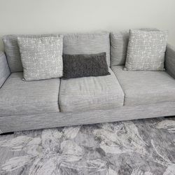 Peppered Grey Couch For Sale, Great Condition