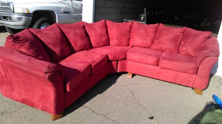 Suede sectional Couch