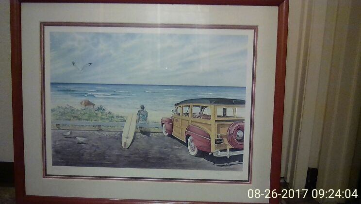 Rare Signed and numbered John Ramos Art-- Print "Windansea"