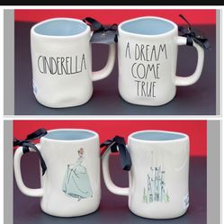 Rae Dunn Cinderella and A dream come true mugs set of 2