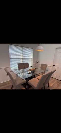 Glass Dinning table set