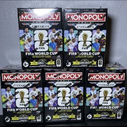 2026 Panini Prizm FIFA World Cup Monopoly Soccer Blaster Boxes (5 Sealed)