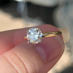 1.60ct Natural Diamond VS1 G High Quality 14k Gold Solitaire Engagement Ring 