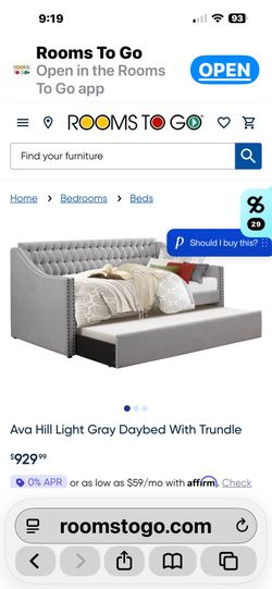 Tufted day bed with trundle