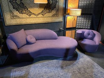 Vintage retro couch and swivel chair