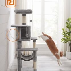 Cat Condo with 4 Scratching Posts, 2 Perches, Hammock😸😸😸😸😺