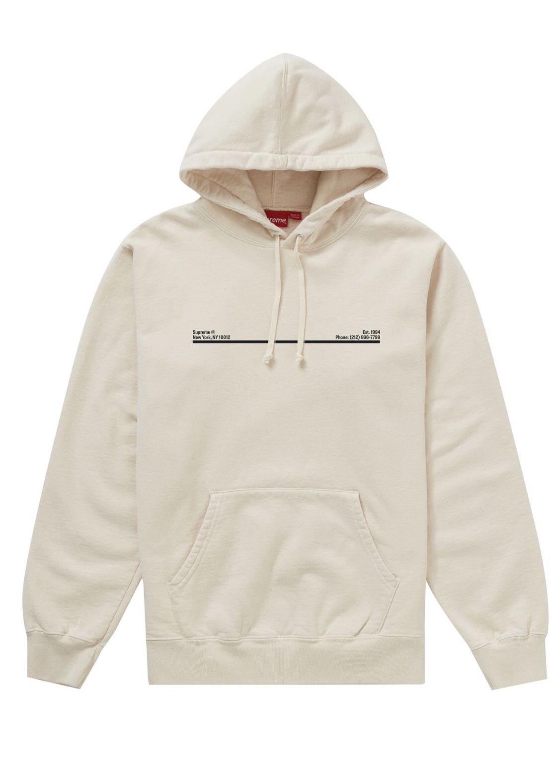 Supreme shop hooded sweatshirt natural color