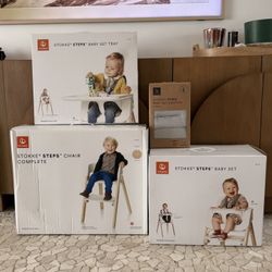 NWT Stokke Steps High Chair Complete Bundle