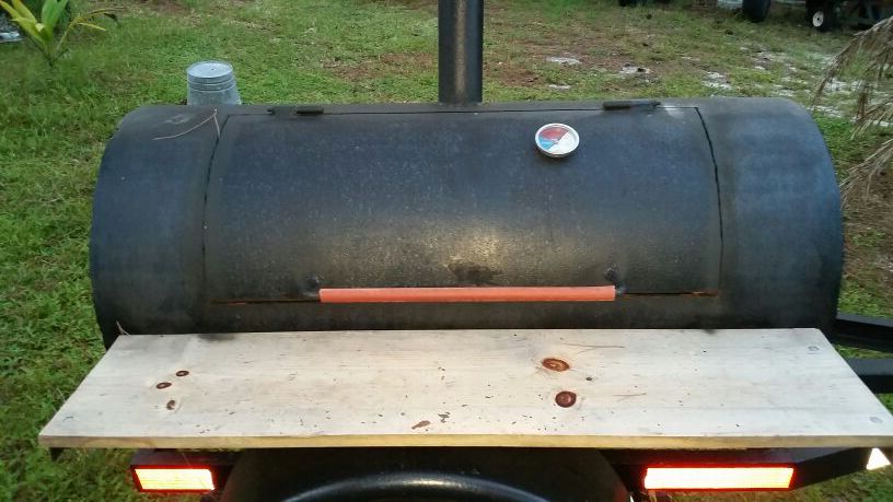 Charcoal trailer BBQ grill