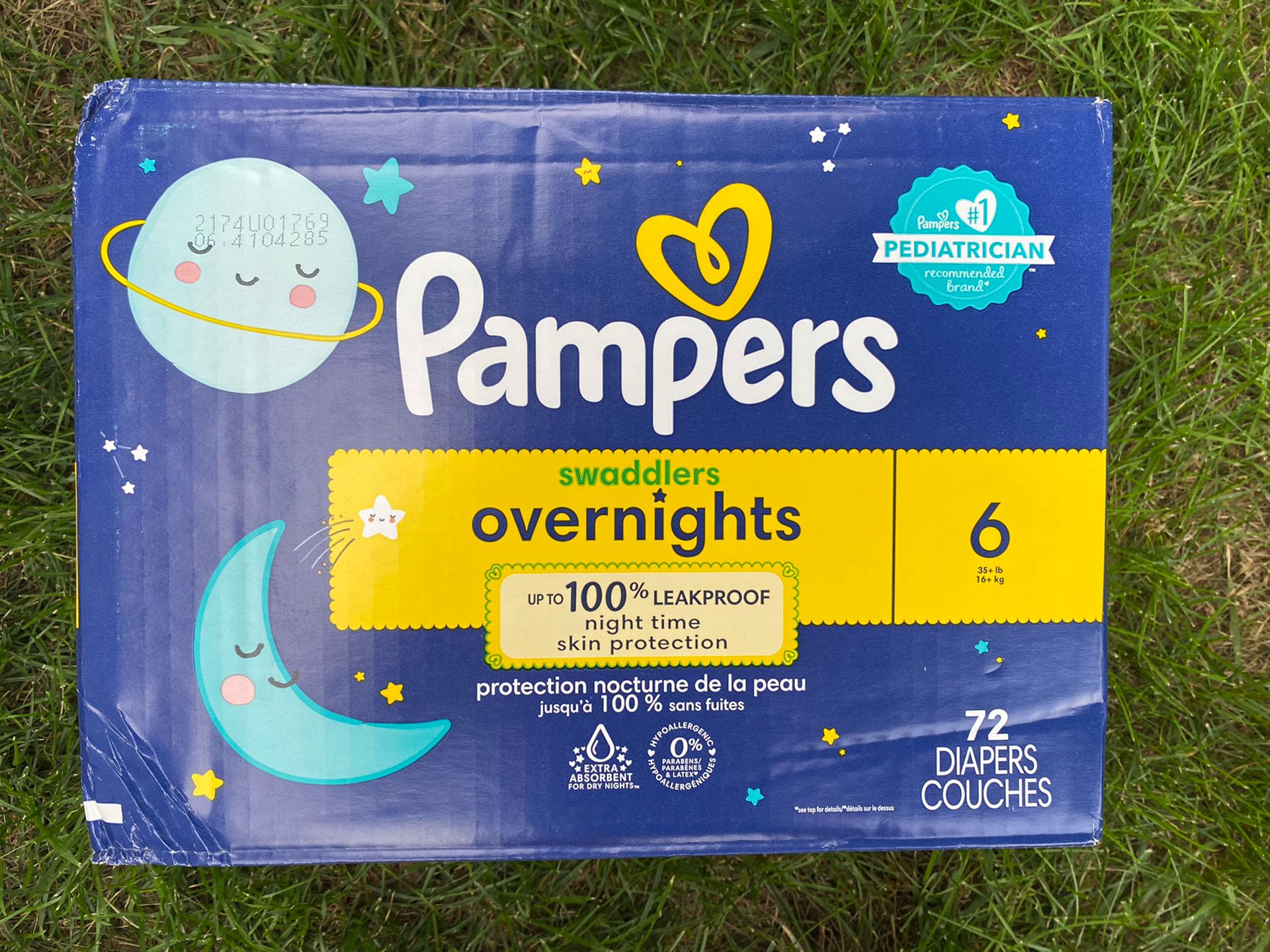 Pampers size 6 overnights