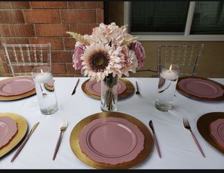 Pink Flower Center Pieces