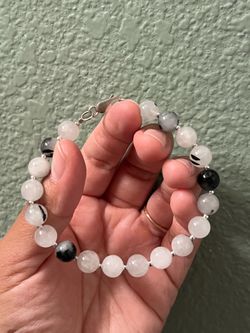 Rutilated Quartz Sterling silver bracelet