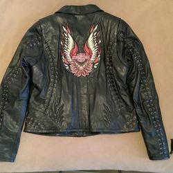 Women’s Harley-Davidson Gypsy Road Embroidered Black Leather Jacket - New w/Tags