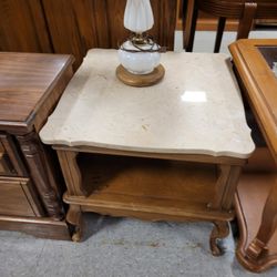 Marble Top Side Table 