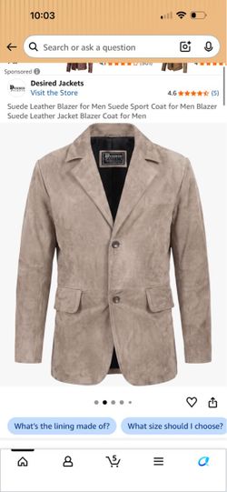 Suede Leather Blazer for Men Suede Sport Coat for Men Blazer Suede Leather Jacket Blazer Coat for Men Desired Jackets Men's Suede Leather Blazer