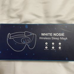 Wireless sleep mask with white noise