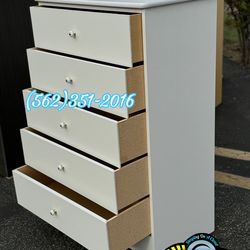 White five drawer dresser compressed cajonera Comoda nueva mueble bonito