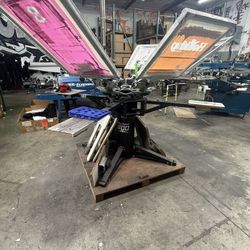 Riley Hopkins 300 – 6 Color / 4 Station Screen Printing Press