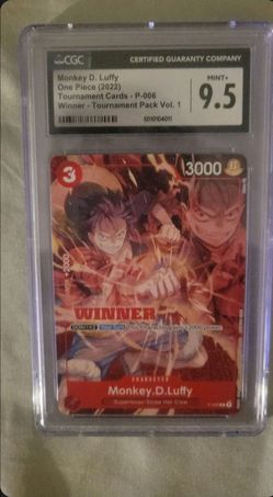 One Piece Monkey D. Luffy P-006 CGC 9.5 Winner Card