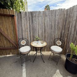 French Iron Stone Bistro Table Cafe 