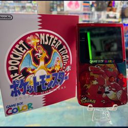 Custom Modded Gameboy Color *Charizard Edition* EVEN TRADE FOR A PS VITA