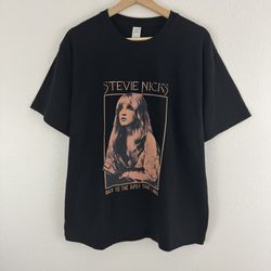 STEVIE NICKS Black Brown Back To The Gipsy I Was Short Sleeve Graphic Band Tee