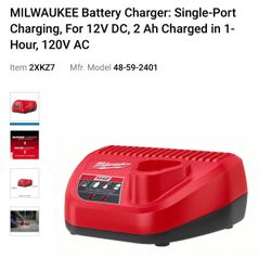 Milwaukee single port battery charger