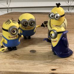 Minions Interactive Toys in Collectible Condition 5” to 7” tall - Set of 4