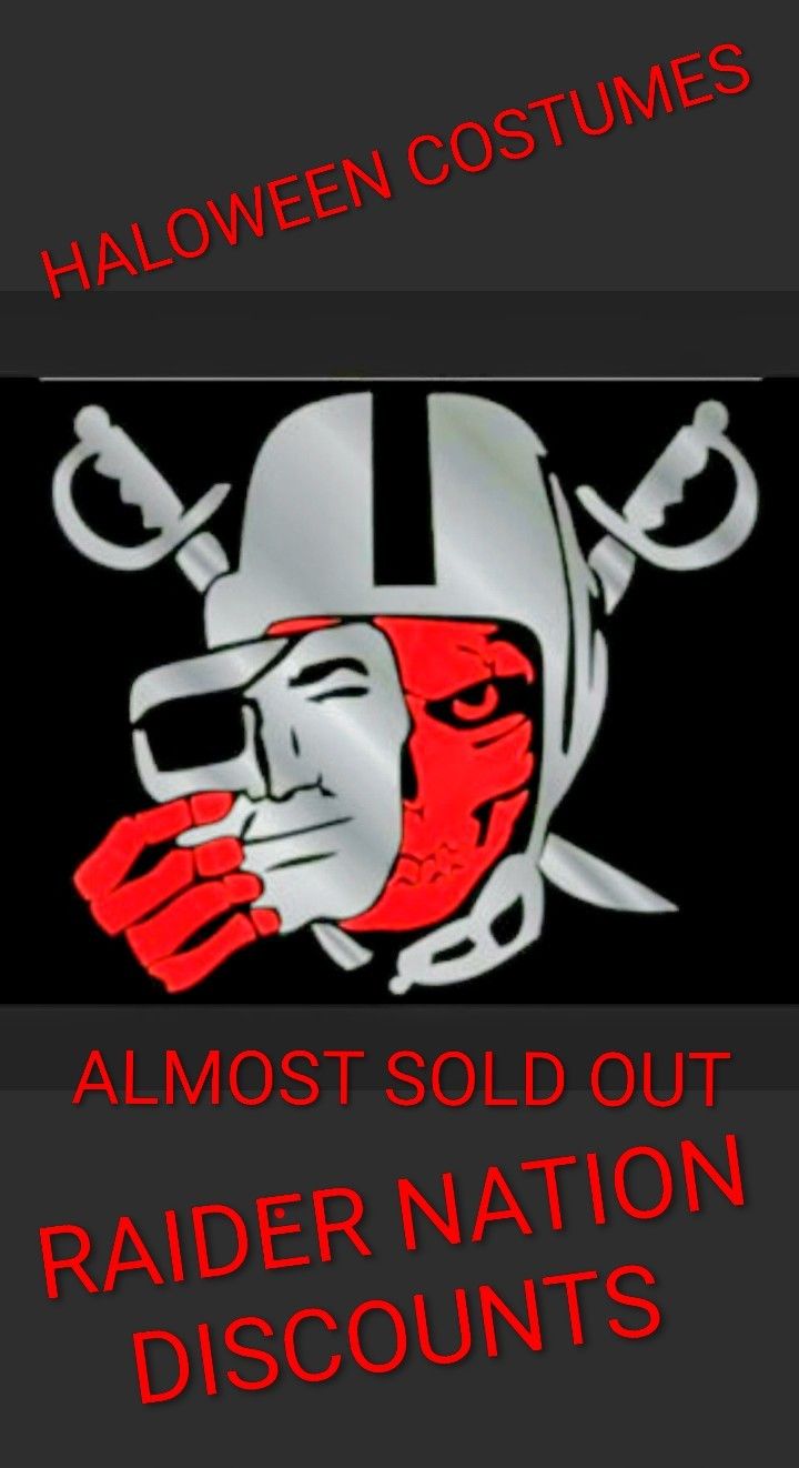 RAIDER NATION DISCOUNTS $19.99 ALL COSTUMES