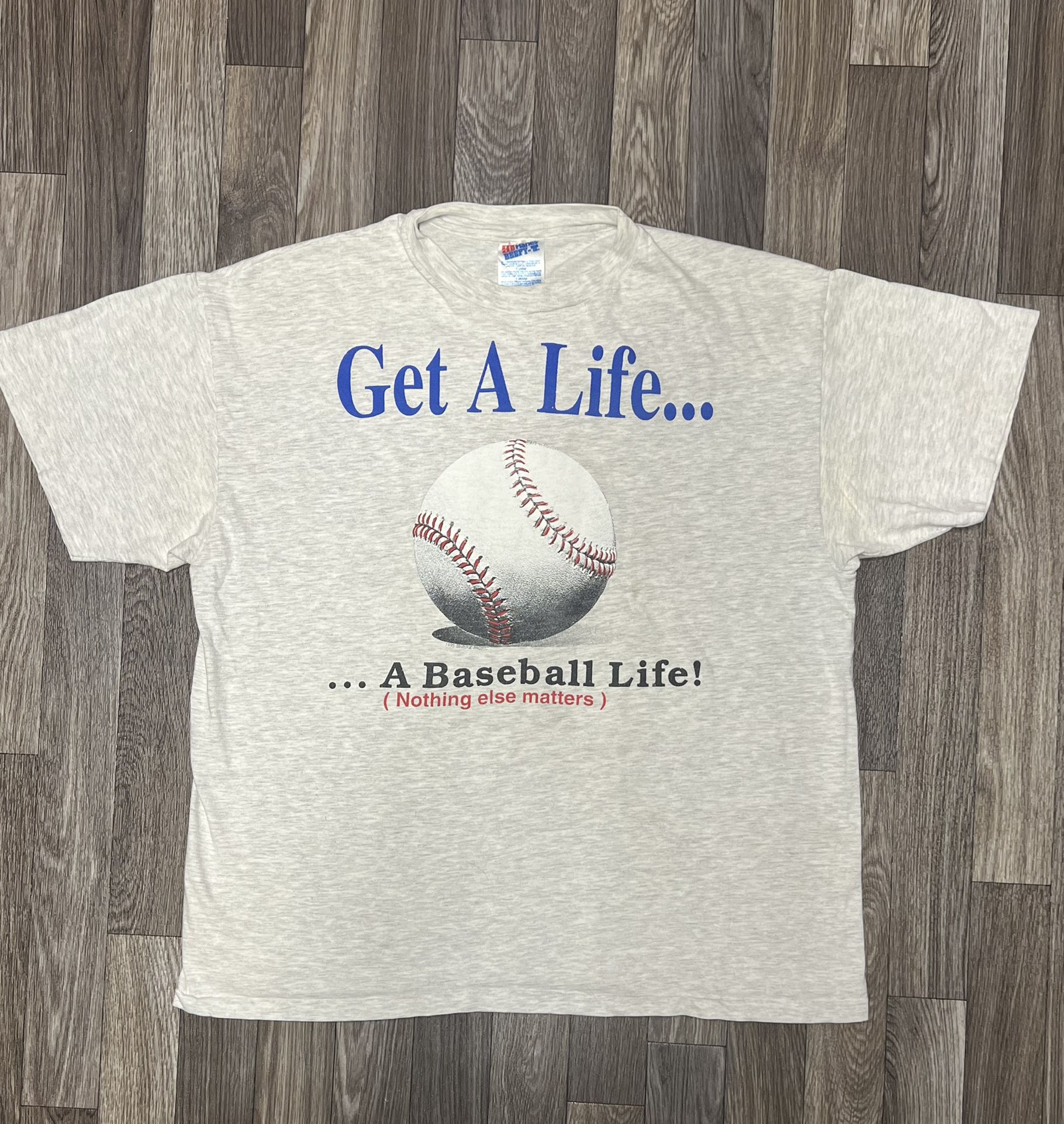 Vintage 90’s “get a life” Baseball Tee Size XL