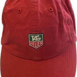 Vintage Tag Heuer Hat Cap Men’s Red Strapback Embroidered Swiss Avant-Garde