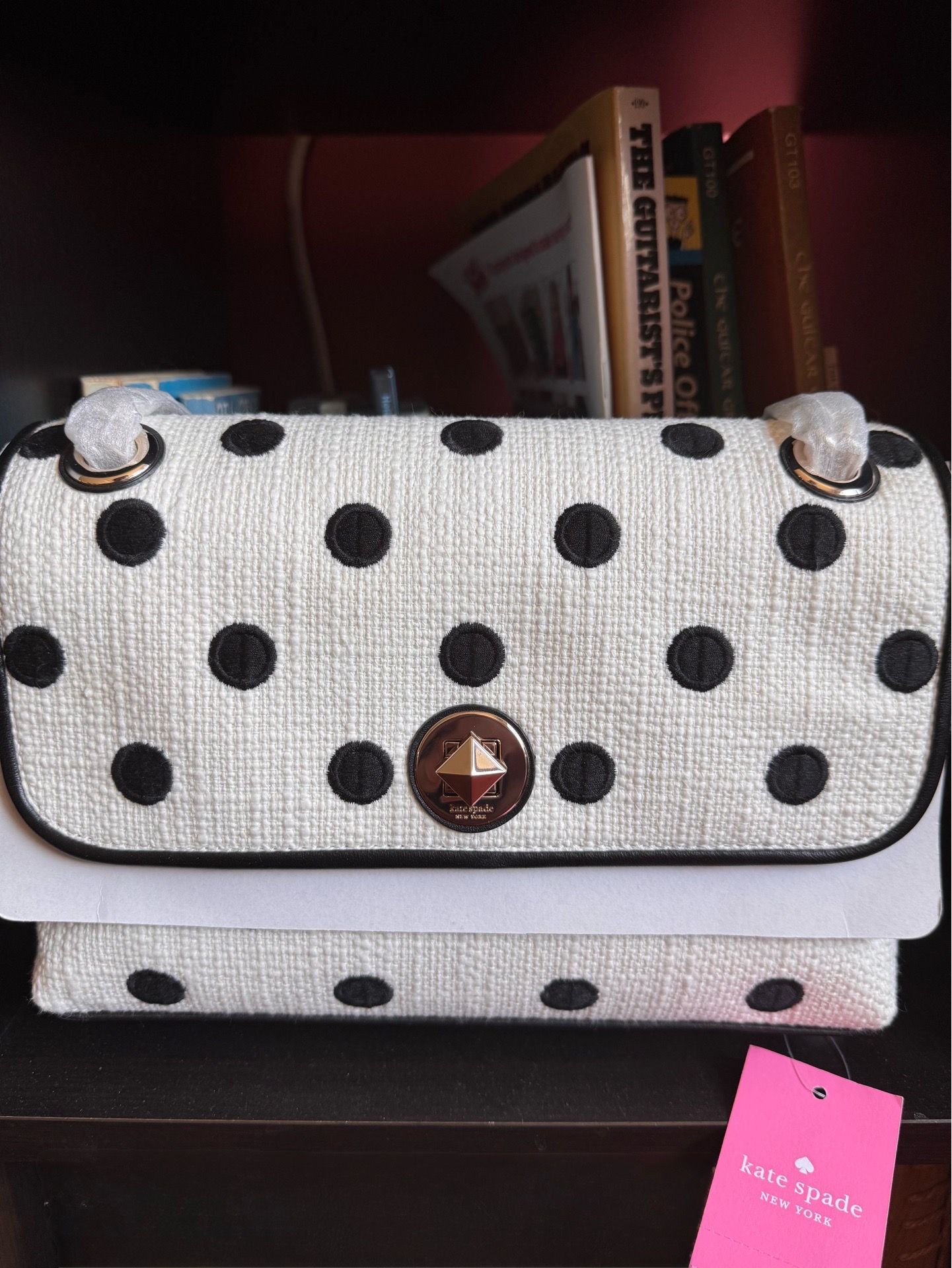 New Kate Spade Designer Polka Dot Purse