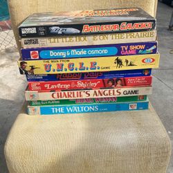 9 Iconic TV show inspired board games( most complete, , not all) Normal wear and tear. questions and additional pics if wanted