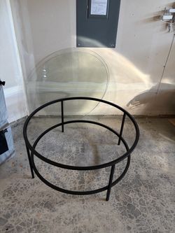Round Glass Coffee Table 36”