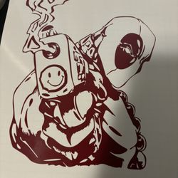 Deadpool window decal sticker