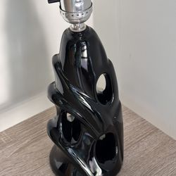 Mid Century Modern 1950’s Black Ceramic  Desk Lamp