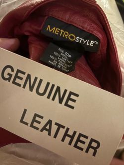 10p Vintage 100% leather red pants