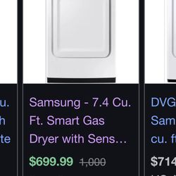 Samsung Gas Dryer 