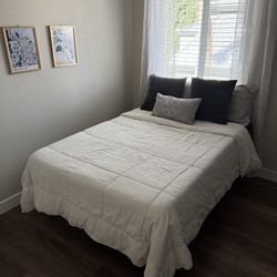 Double/ Full sized bed- mattress, box spring, & mattress topper