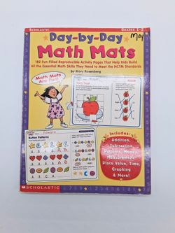 Scholastic Day by Day Math Mats Grades 1-2 Reproducible Activity Pages Workbook