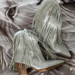 Silver Cowboy Boots