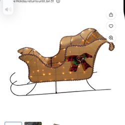 Good Tiding Sling Figure Christmas Decoration Gold With Bow 