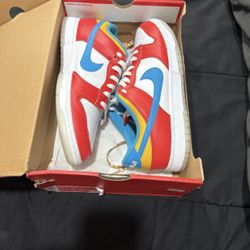 LeBron X Fruity Pebbles Dunk Low , Size 11 , Box And Laces 