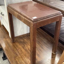 Solid Wood Side End Table (Needs Refinishing)