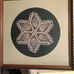 Framed Doily Picture 